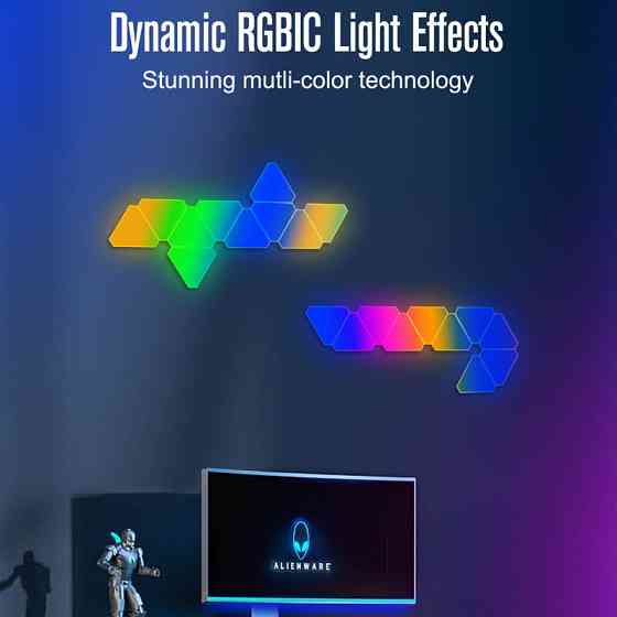 Настенный светильник Smart Triangular Quantum Light SAL-012B Bluetooth USB interface with app 6pcs Херсон