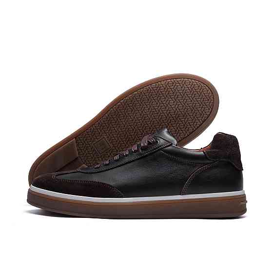Мужские кожаные кроссовки Classic Brown Київ