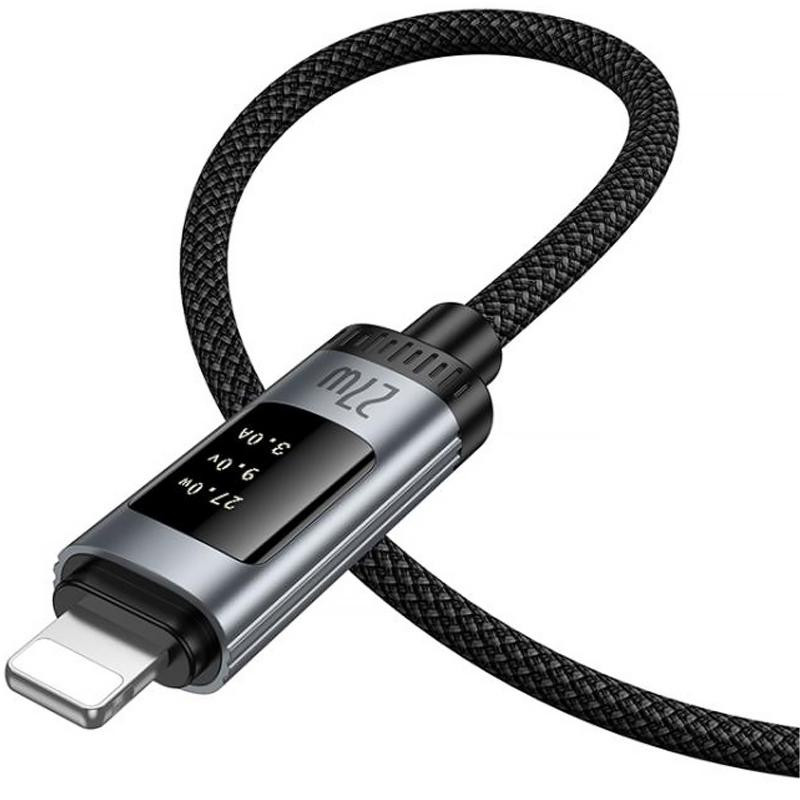 Дата кабель Hoco U148 Lord with display Type-C to Lightning 27W (1.2m) Херсон - изображение 5