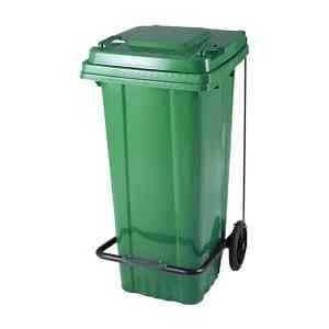 Контейнер для мусора уличный на колесах с крышкой и педалью,120л Київ