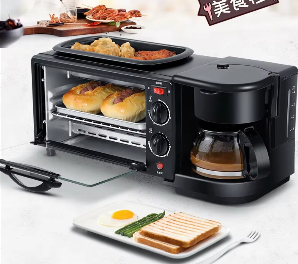 Електрична машина для сніданку 3в1 на 2800Вт Настільна піч кавоварка сковорода Одеса - зображення 5