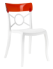 Стул Papatya Opera-S сиденье белое, верх прозрачно-тёмно-красный Киев