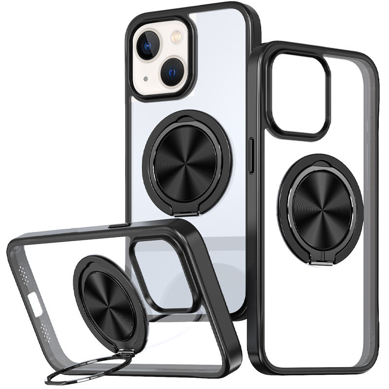 TPU+PC чехол Metal Ring with MagSafe для Apple iPhone 14 / 13 (6.1") Херсон - изображение 1