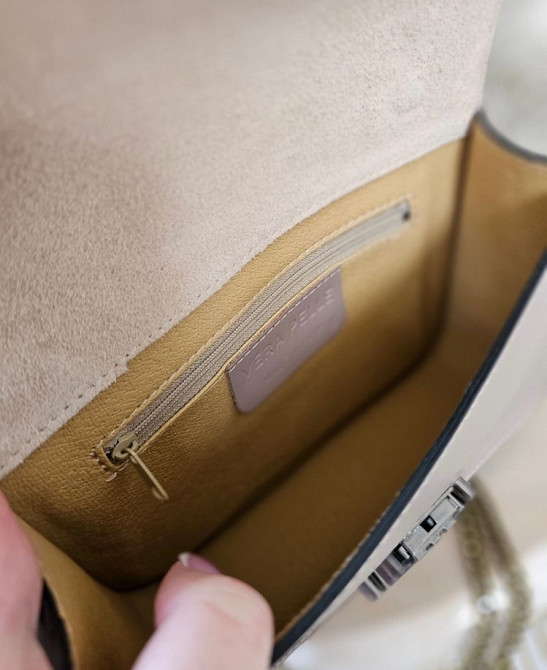 Маленькая кожаная сумка женская кросс боди Италия пудра 21см через плечо TS00383 Київ - зображення 2