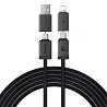 Дата кабель Baseus Versatile Two-for-Two USB/Type-C to Type-C/Lightning 60W (1m) (CB000162) Херсон