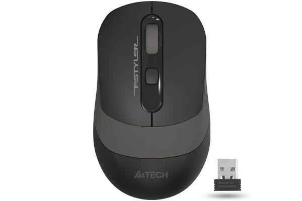 Мышь компьютерная безпроводная A4Tech Fstyler FG10 Black/Grey серая Київ - зображення 1