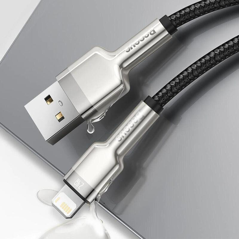 Дата кабель Baseus Cafule Metal USB to Lightning 2.4A (2m) (CALJK-B0) Херсон - изображение 2