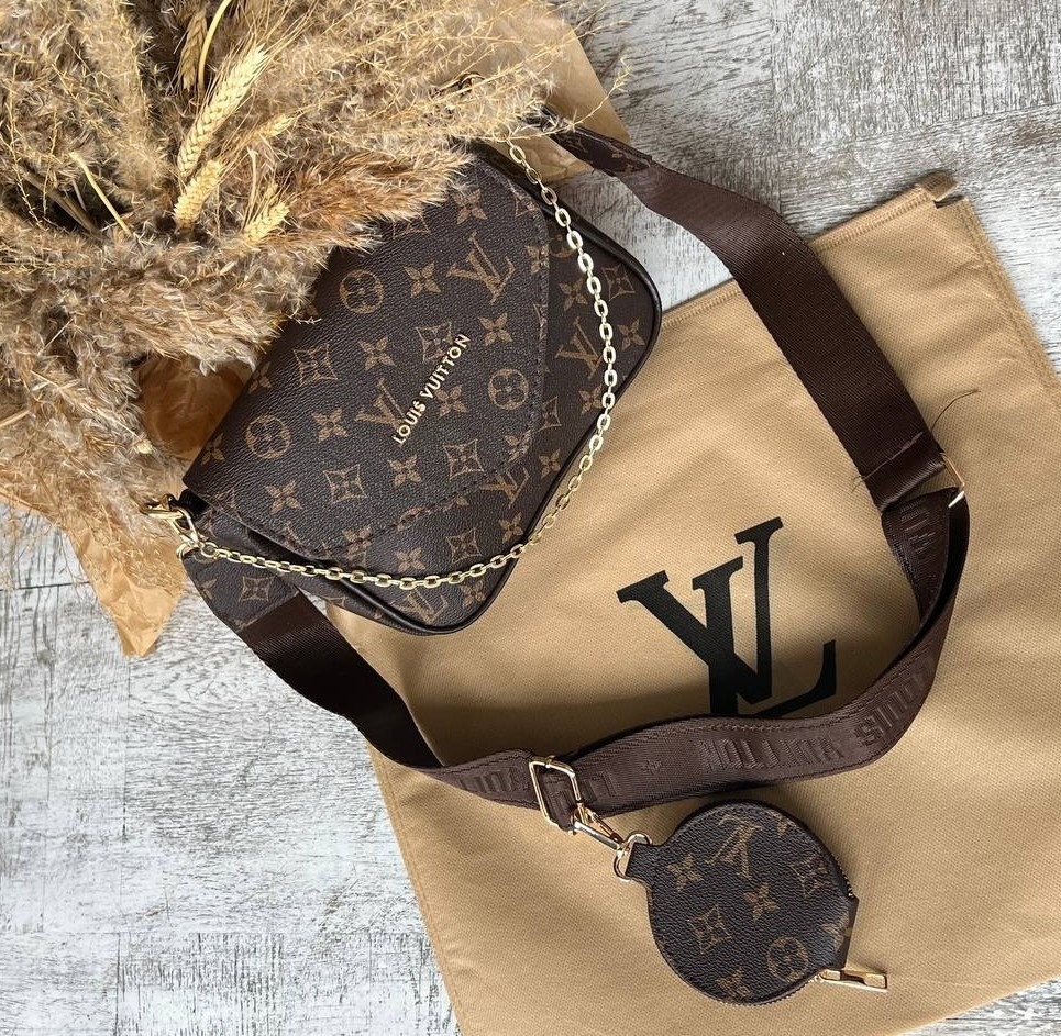 кросс-боди сумка женская Louis Vuitton 2 в 1 SDO6 Киев - изображение 3