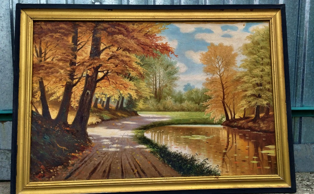 Картина маслом, радянського художника, 1970-х років- Осінь у лісі. Киев - изображение 2