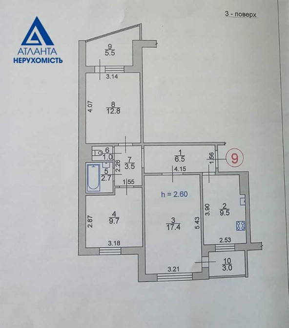 продажа 3-к квартира Луцк, 67000 $ Луцьк - зображення 5