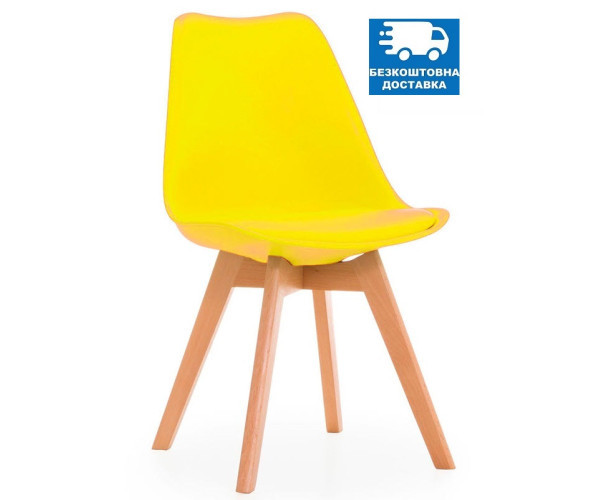 Стілець Тор м'який обідній жовтий Дніпро - зображення 1