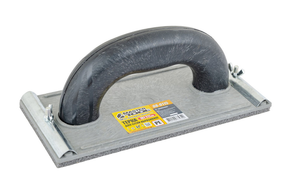 Терка пластиковая для абразивной сетки MASTERTOOL 101х217 мм мягкая платформа PE 4 мм 08-0115 Харків - зображення 1