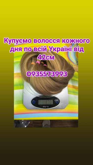 Купуємо волосся кожного дня по всій Україні від 42см -0935573993 Вінниця - зображення 1