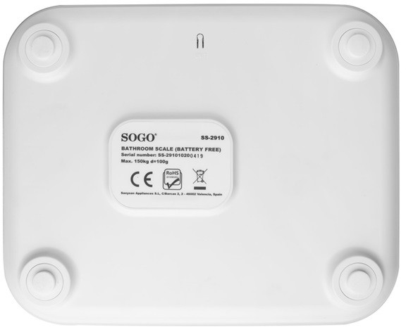 Весы напольные SOGO SS-2910 150 кг белые Київ - зображення 5