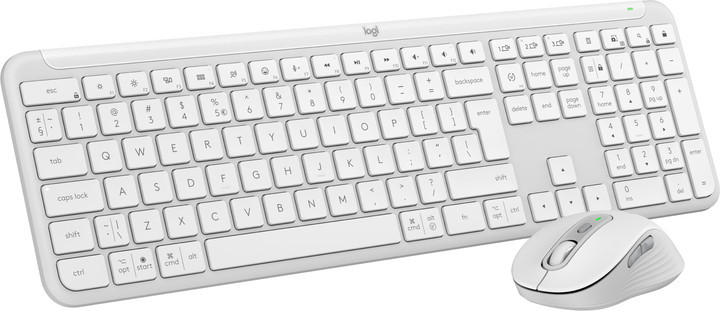 Комплект клавиатуры и мыши компьютерные беспроводные Logitech Signature Slim Combo MK950 Off White L Київ - зображення 1