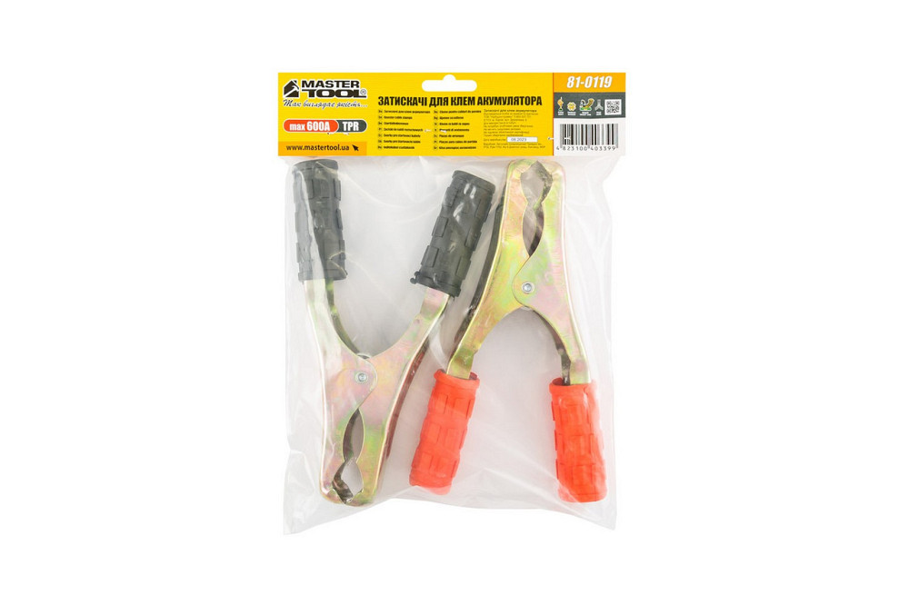 Зажимы для клемм аккумуляторные MASTERTOOL 600 А 21.5 см 81-0119 Харків - зображення 3