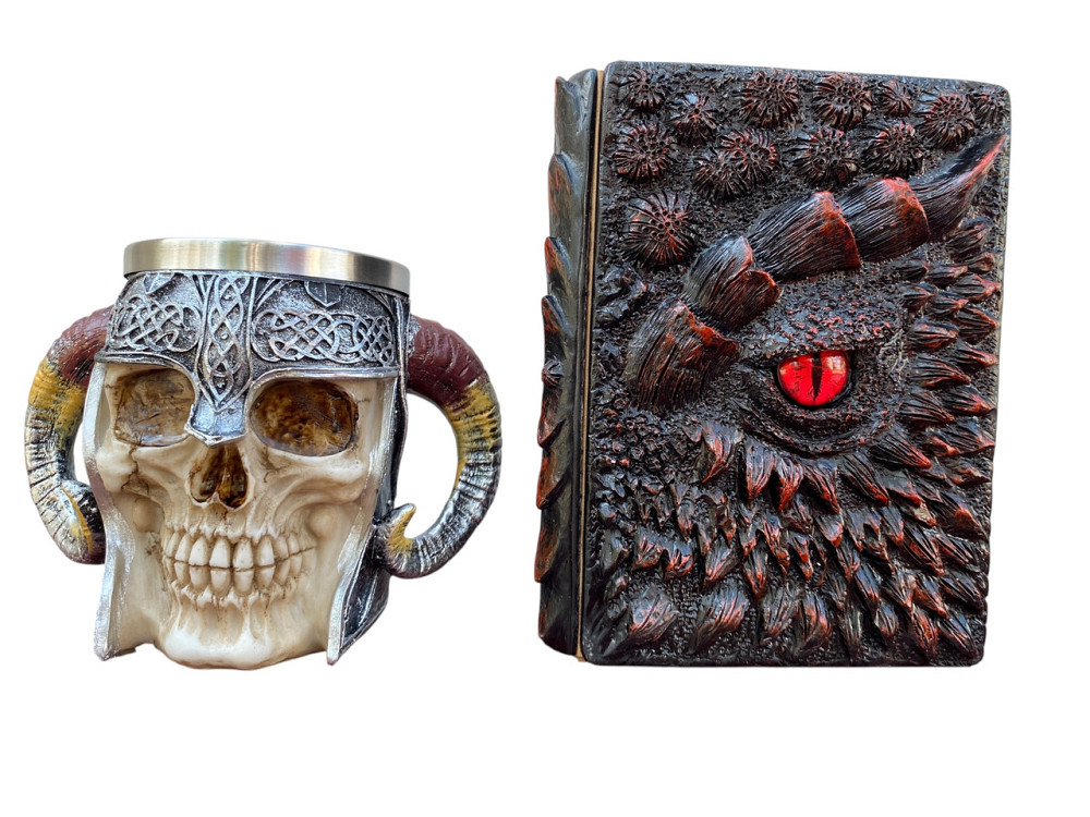 Подарочный набор Кружка 3 Рогатый Череп и Блокнот 3 «Око Пламенного Дракона» Київ - зображення 3