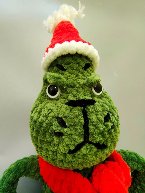 Іграшка Грінч викрадач Різдва м'яка в'язана 36 см мультфільм новорічна handmade ручна робота Нововолинськ - зображення 4