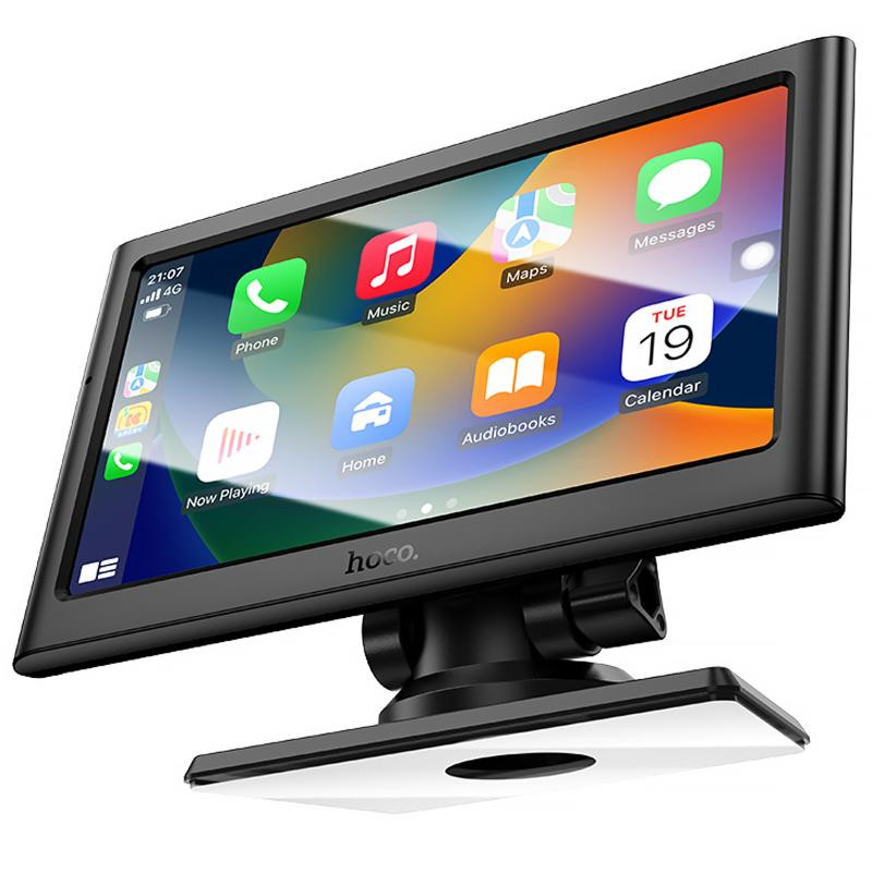 Мультимедийный автомобильный монитор Hoco HU2 Imogen 7-inch car wireless portable screen Херсон - зображення 5