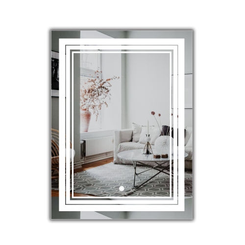 Дзеркало з LED підсвічуванням і сенсорним вимикачем 800 х 600 мм Київ - зображення 1