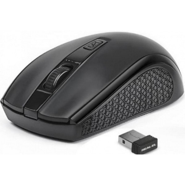 Мишка REAL-EL RM-308 USB Black (EL123200033) (Код товару:13925) Харків - зображення 2