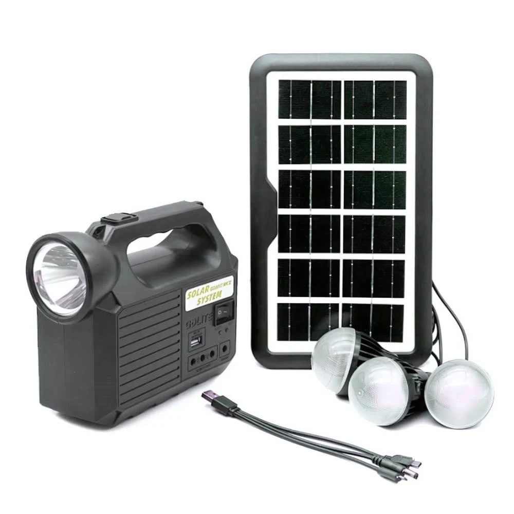 Портативна сонячна станція 5000мАч GD + 3 лампочки Акумуляторний аварійний ліхтар Одеса - зображення 4