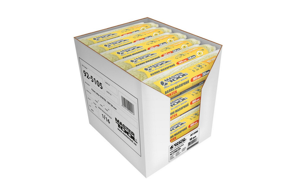 Валик малярный MASTERTOOL Sintex фасадный 58/180/18 мм Ø 8 мм 92-5105_Р Харків - зображення 4