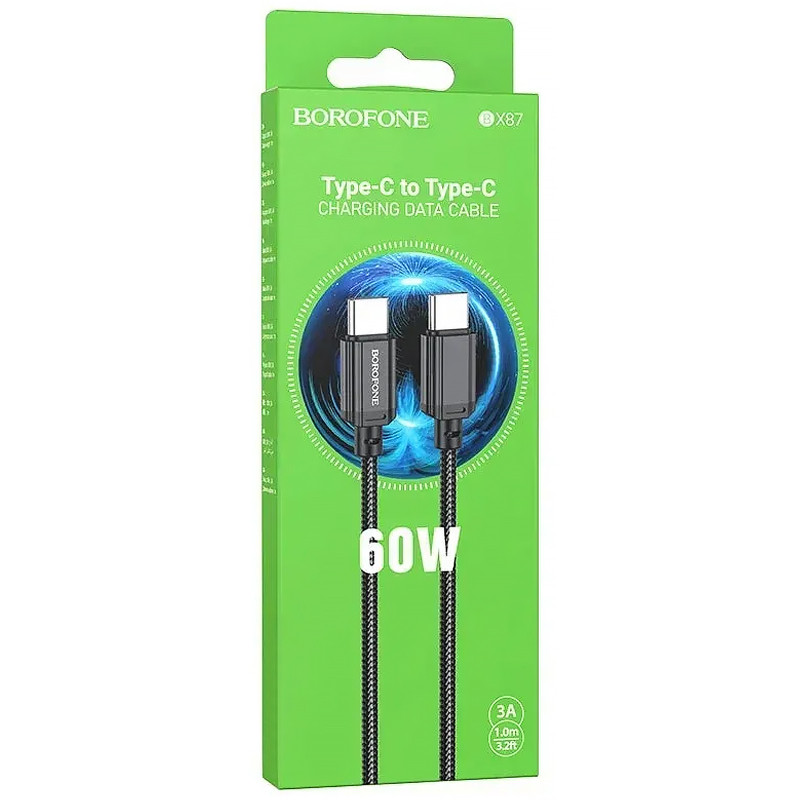 Дата кабель Borofone BX87 Type-C to Type-C 60W (1m) Херсон - зображення 2