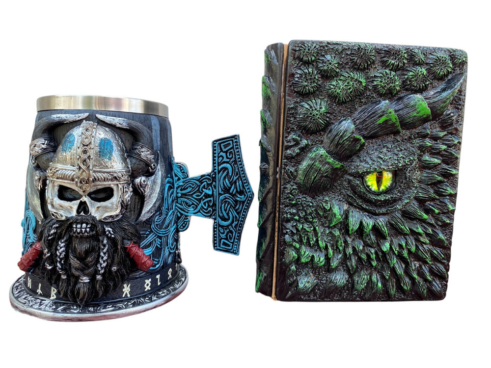 Подарочный набор Кружка 3D Молот Тора Бородатый Викинг и Блокнот 3D «Око Лесного Дракона» Київ - зображення 1