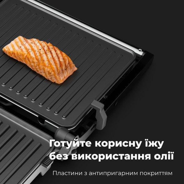 Электрогриль контактный AENO EG2 AEG0002 2000 Вт серебристый Київ - зображення 8