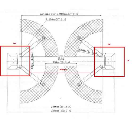 Электрогидравлический автоподъемник 2-стоечный 4т 380В LAUNCH TLT-240SCA Харків