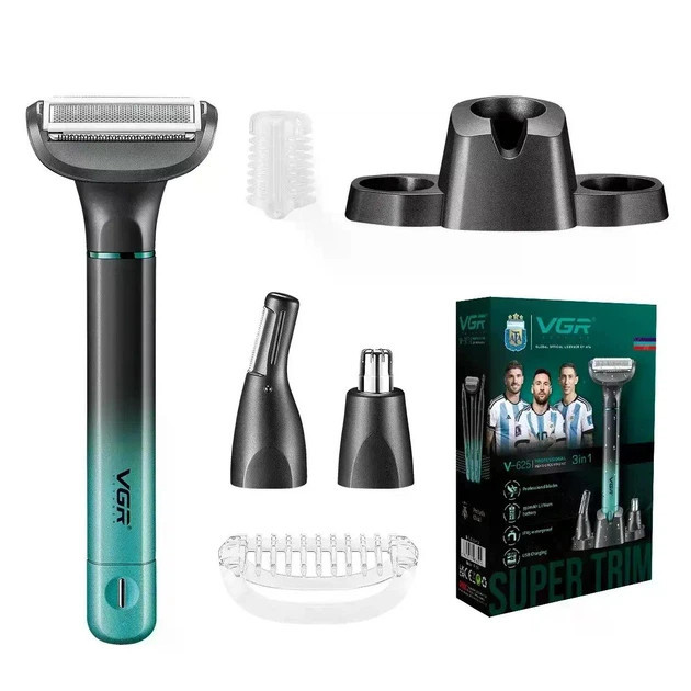 Машинка для стрижки в наборе VGR V-625 зеленая Киев - изображение 1