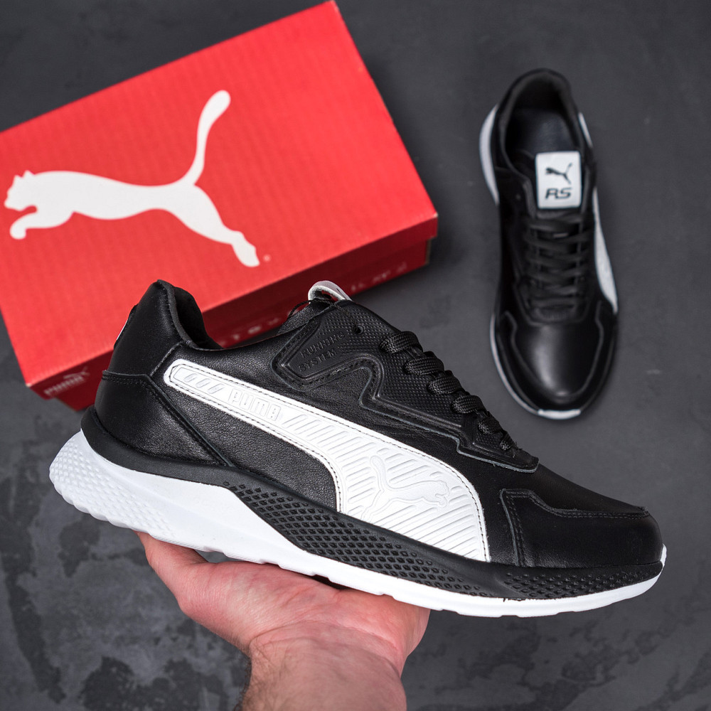 Мужские кожаные кроссовки Pm RS Black Київ - зображення 9