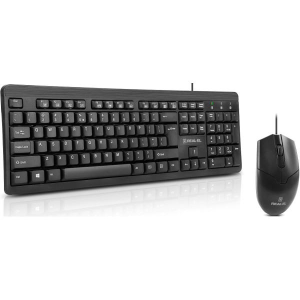 Комплект (клавіатура, мишка) REAL-EL Standard 504 Kit Black (EL123100037) Харьков - изображение 3