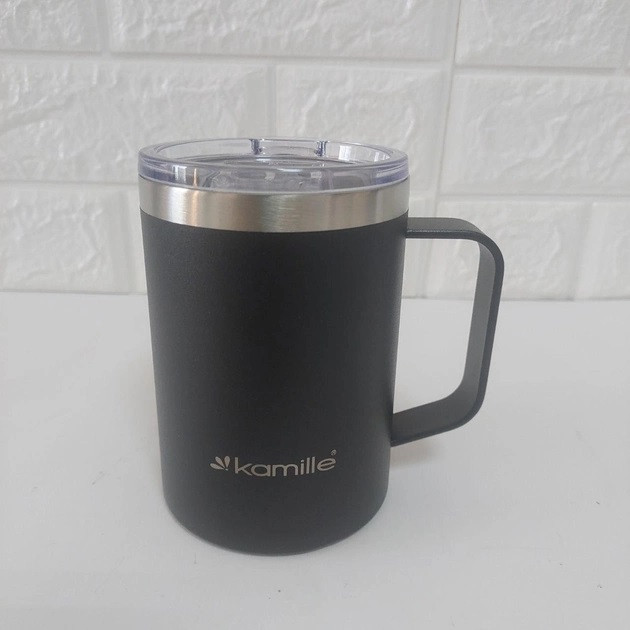 Термокухоль Kamille KM-2159 360 мл чорний Київ - зображення 1