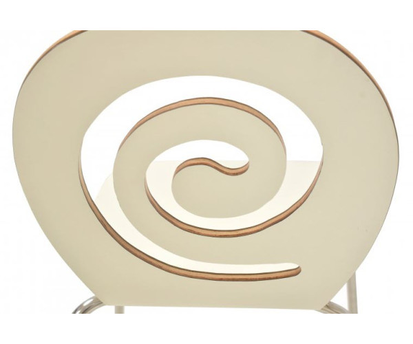 Стілець Лев дерев'яний білий Дніпро - зображення 3