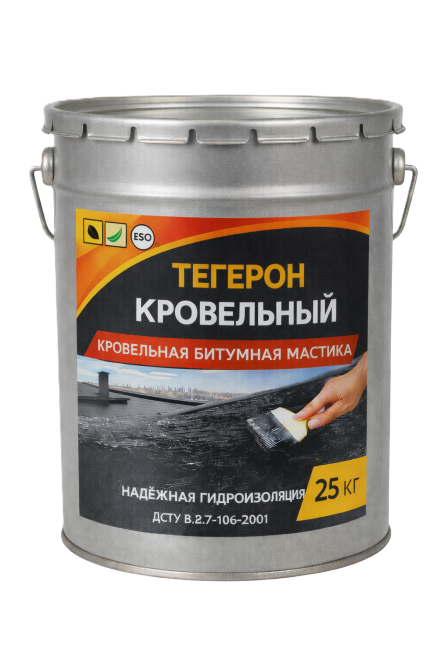 Тегерон Кровельный Ecobit ведро 25,0 кг - кровельная битумная мастика ДСТУ Б В.2.7-108-2001 Днепр - изображение 1