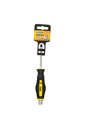 Отвёртка ударная шлицевая магнитная MASTERTOOL EXTERNAL HEX SL5х75 мм ручка с TPR покрытием 49-6575 Харків - зображення 7
