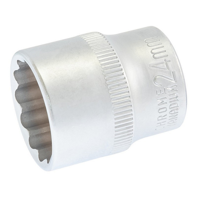 Головка торцевая MASTERTOOL 12-гранная ½" 24 мм L 40 мм CrV 78-0624 Харків - зображення 1