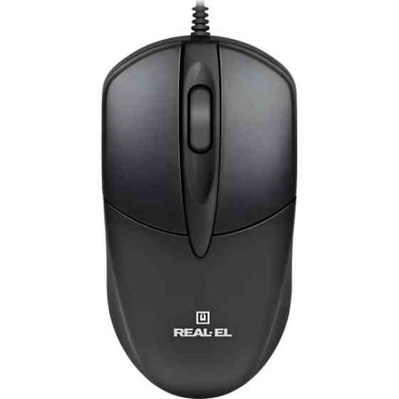 Мишка REAL-EL RM-214 USB Black (EL123200039) Харків