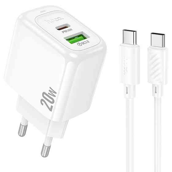 СЗУ Hoco CS54A Surplus PD20W+QC3.0 (1USB-A/1C) + кабель Type-C to Type-C Херсон