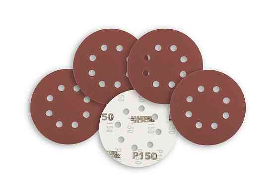 Круг шлифовальный на липучке MASTERTOOL 125 мм/8 отв P150 набор 5 шт 08-2515-H Харьков