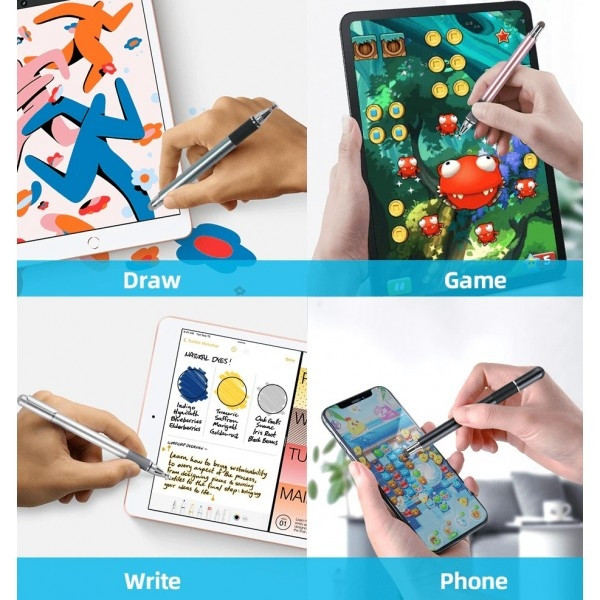 Стилус ручка Fonken Universal 2 в 1 для планшетів та смартфонів Gray (Код товару:28560) Харьков - изображение 3