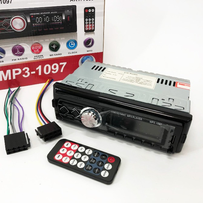 Автомагнитола MP3-1097 BT ISO со съемной панелью, Автомагнитола магнитола в авто с Usb сенсорная Львів - зображення 7