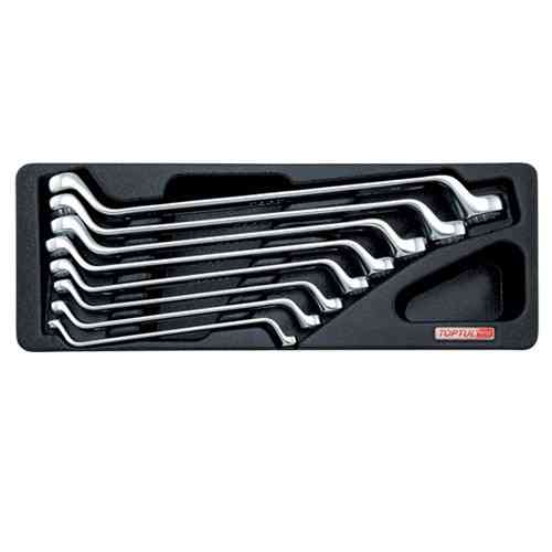 Набор накидных ключей 6-22мм (угол 75°) 8ед. (в ложементе) TOPTUL GAAT0802 Харків