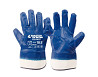 Перчатки масло-бензостойкие MASTERTOOL полное нитриловое покрытие манжет крага 10.5" подвес синие 83 Харьков
