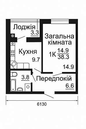 продажа 1-к квартира Киево-Святошинский, Софиевская Борщаговка, 41000 $ 