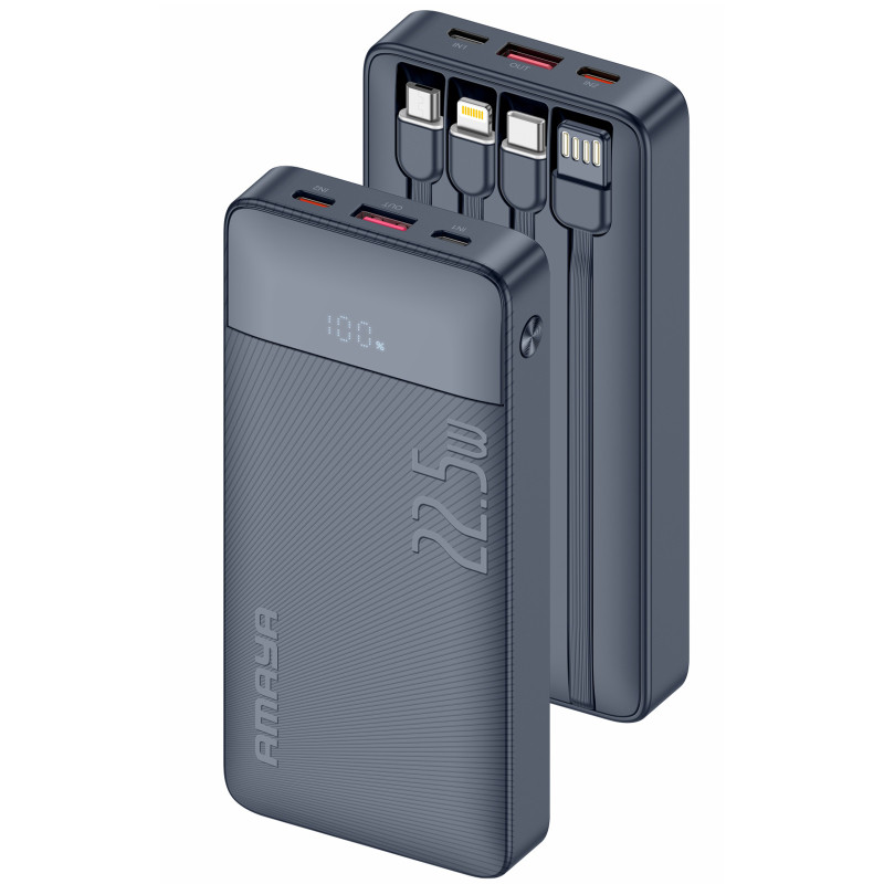Уценка Портативное ЗУ Power Bank Amaya F129 22.5W with cable 10000 mAh Херсон - зображення 1