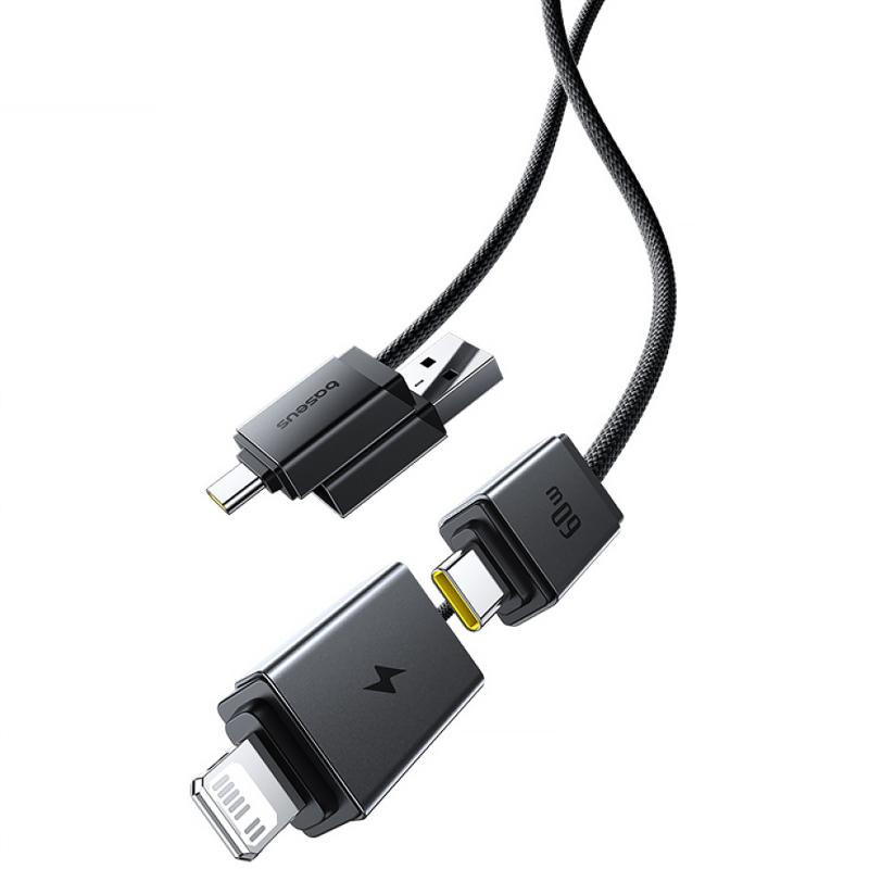 Дата кабель Baseus Versatile Two-for-Two USB/Type-C to Type-C/Lightning 60W (0.6m) (P10383000) Херсон - зображення 3