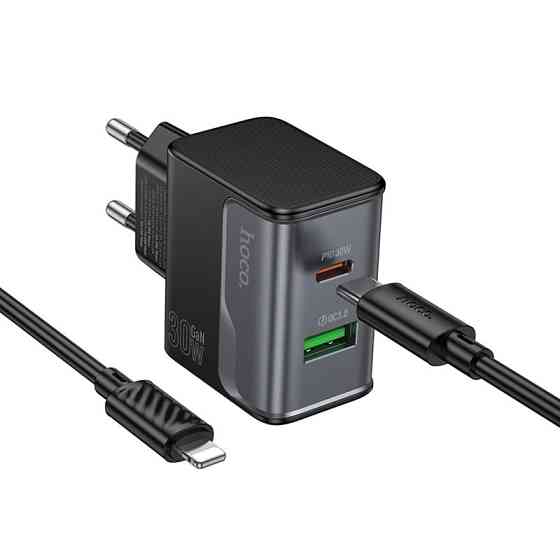 СЗУ Hoco CS73A Star Speed PD30W+QC3.0 (1USB-A/1C) + кабель Type-C to Lightning Херсон